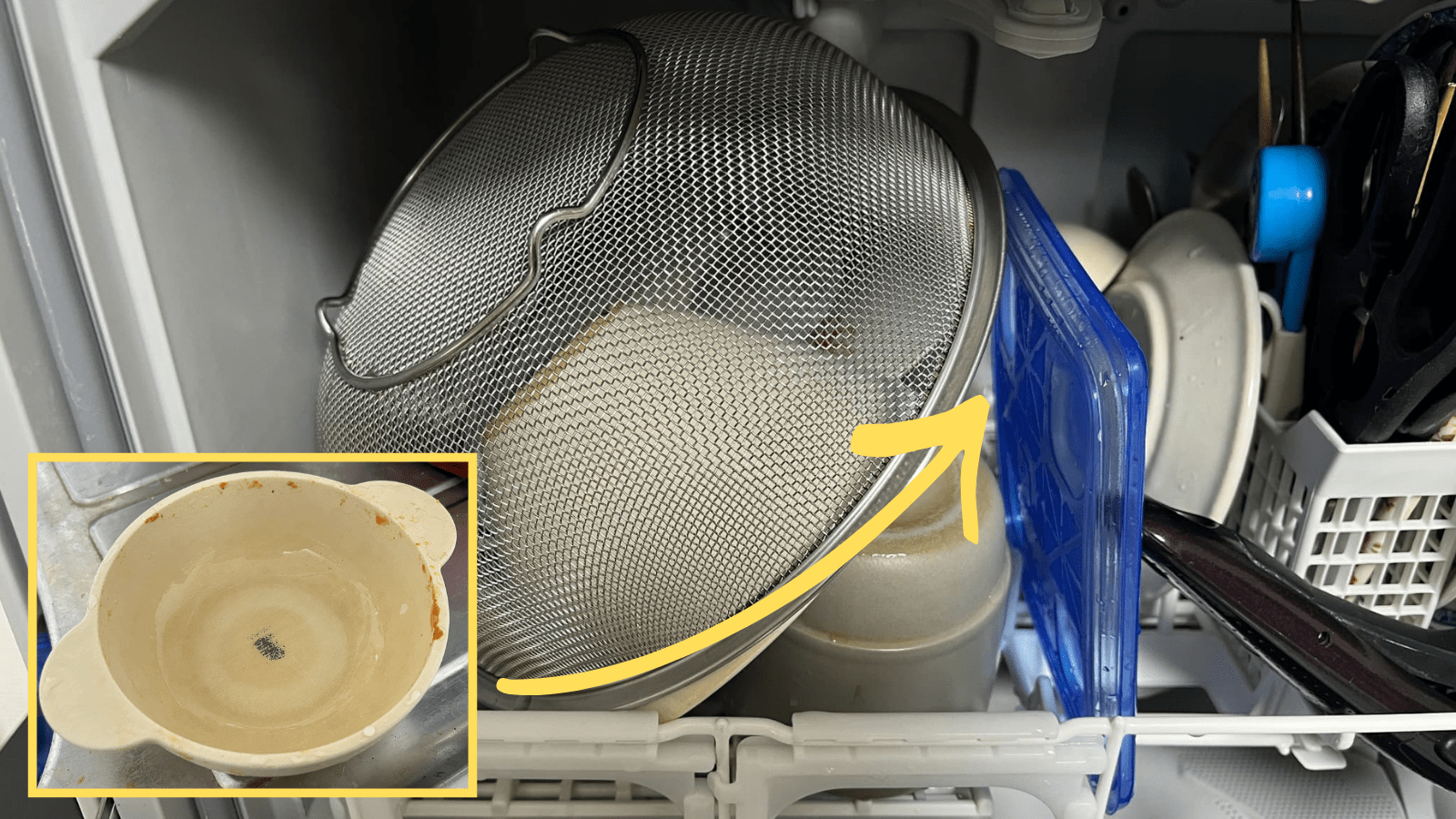 食洗機にお皿を並べた様子