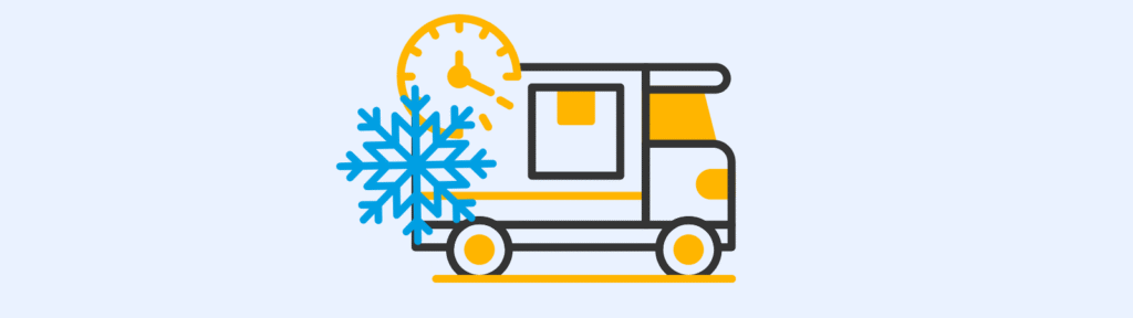 冷凍便なので置き配ができない